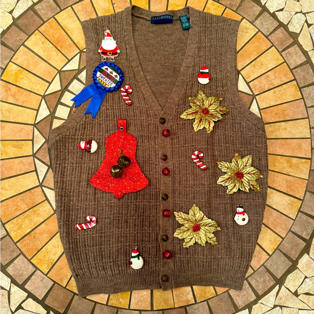 Ugly Christmas Sweater Vest in a men’s Large.